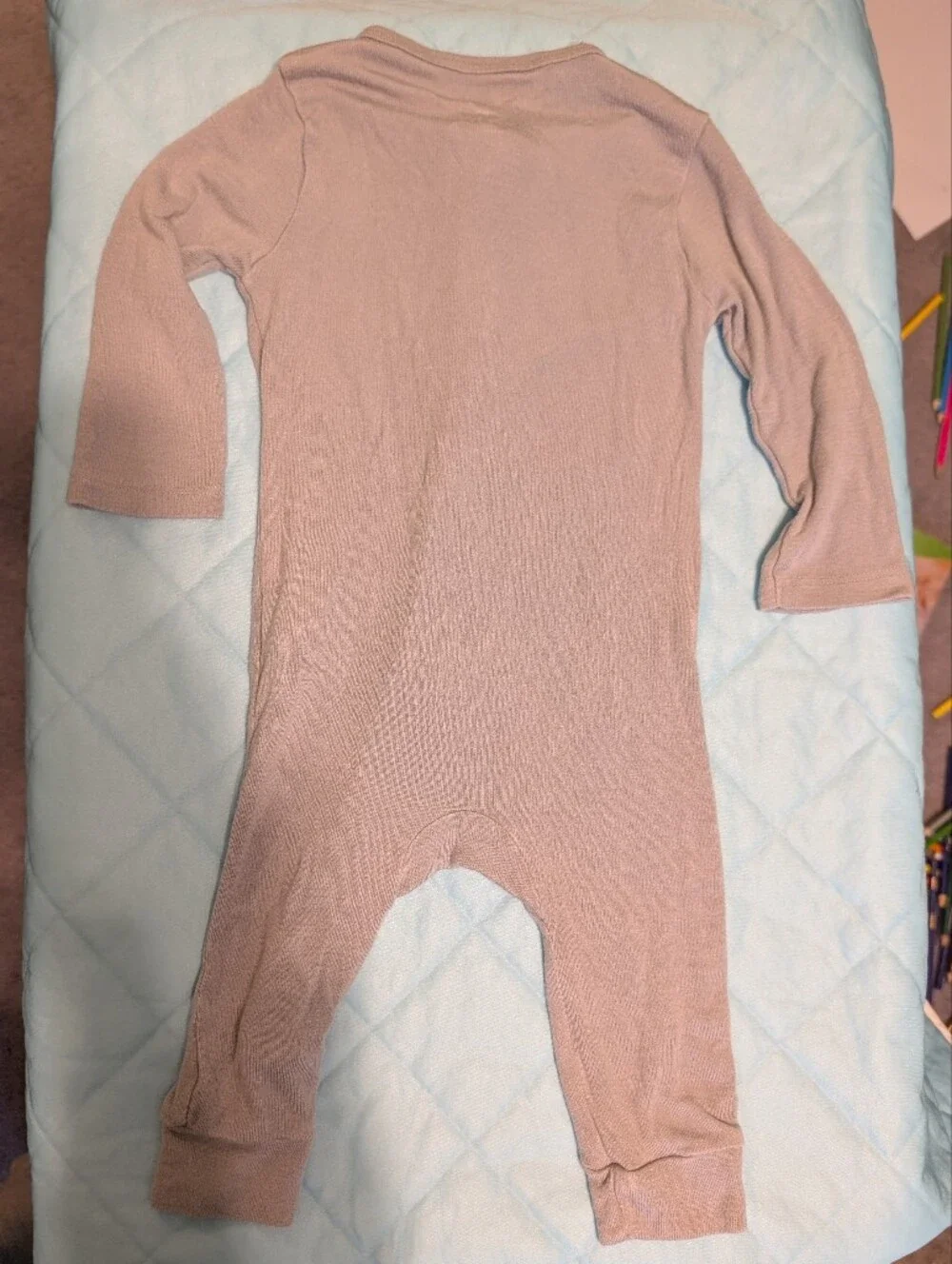 cloud island Light Gray Modal Zip-Front Baby One-Piece 6-9 Month